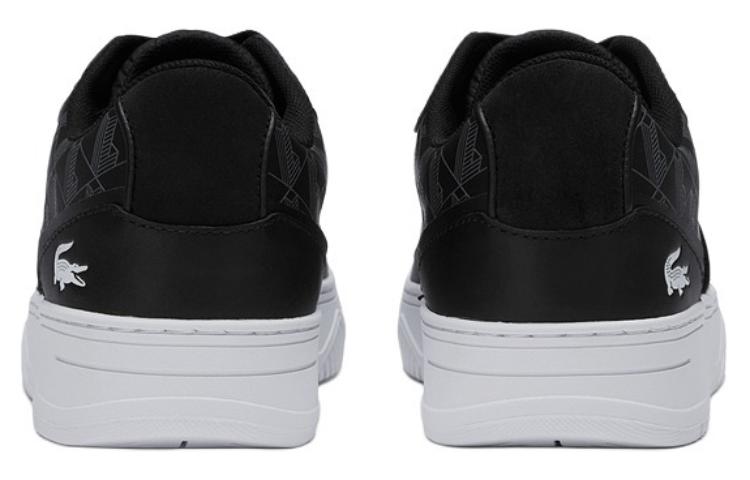 LACOSTE Leather Low top Skateboard Shoes Men's Black