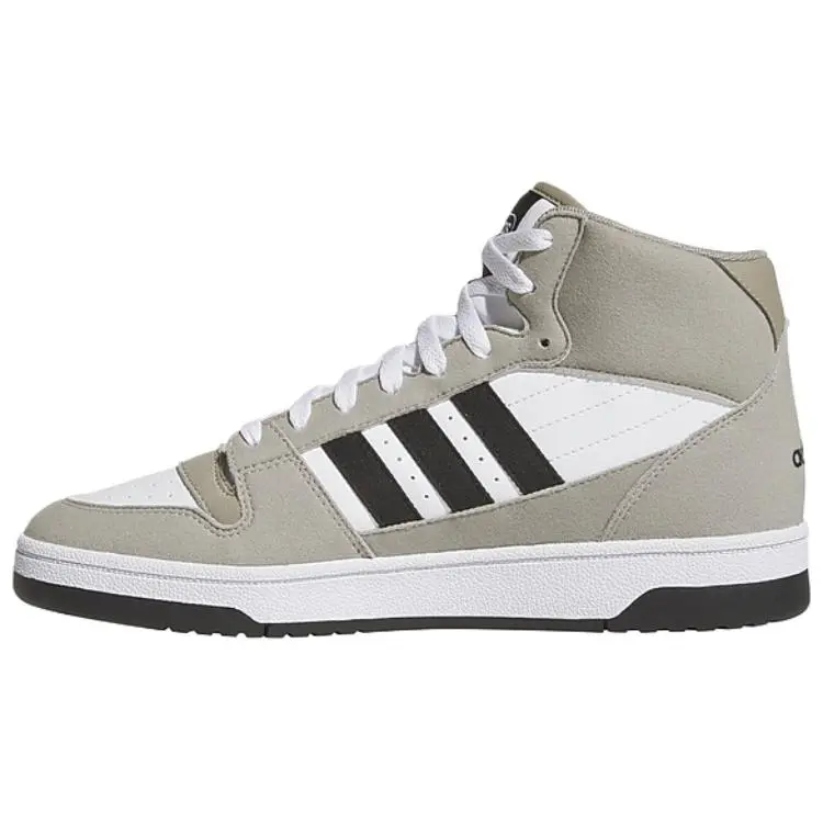 Adidas BREAK START Synthetic Leather Mid top Skateboard Shoes Unisex Gray White Black