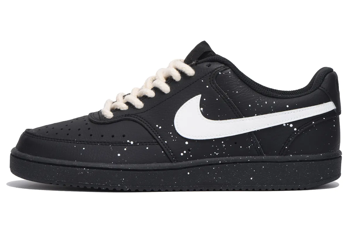 Nike Court Vision Low Coverage Slip Resistant Low top Skateboard Shoes Unisex Black Gray