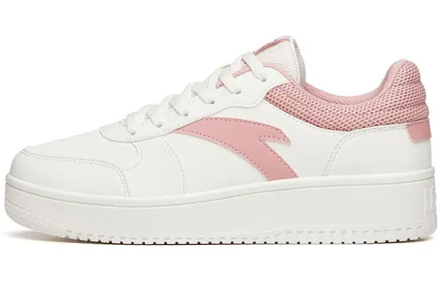 Anta Slip Resistant Lightweight Non slip Lightweight Low top Skateboard Shoes Women's White Pink