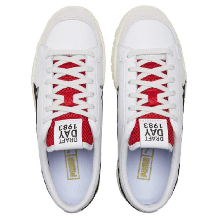 Кеды PUMA Ralph Sampson 70 Lo Draft (бело-черно-красные) — Белый / чёрный / красный — фото 4