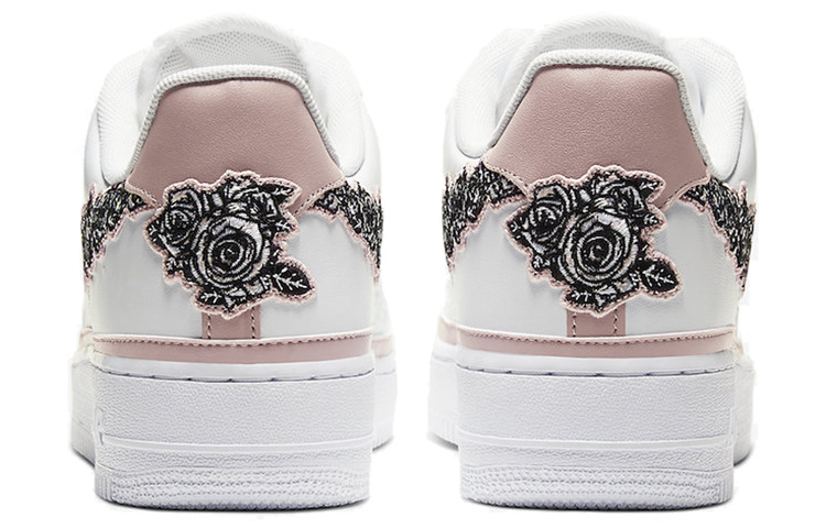 Кеды Nike Air Force 1 (белые с цветами) — Белый — фото 4