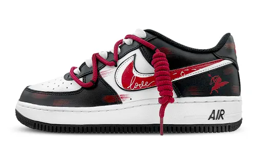 Nike Air Force 1, minimalistic low shoelaces, custom-made