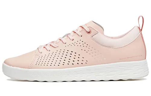 ANTA Skateboard Shoes Women's Low Top Baby Pink/Ivory White