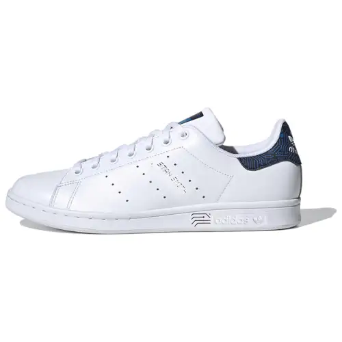 Adidas Originals Stan Smith Slip Resistant Low top Skateboard Shoes Men's White Black Blue
