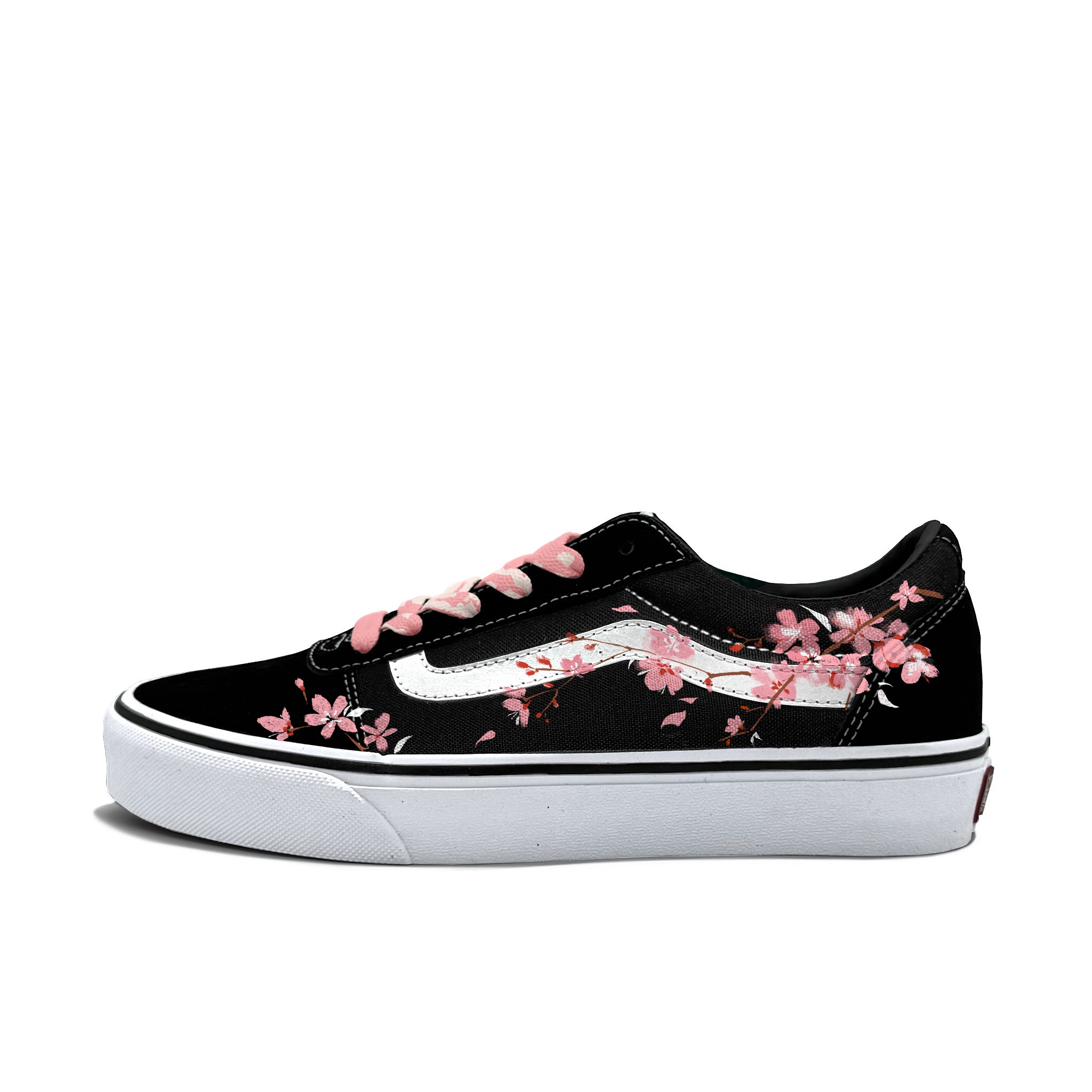 Vans, fashionable trend universal low fuchsia sneakers, custom-made, style, hand painting, simple and elegant design