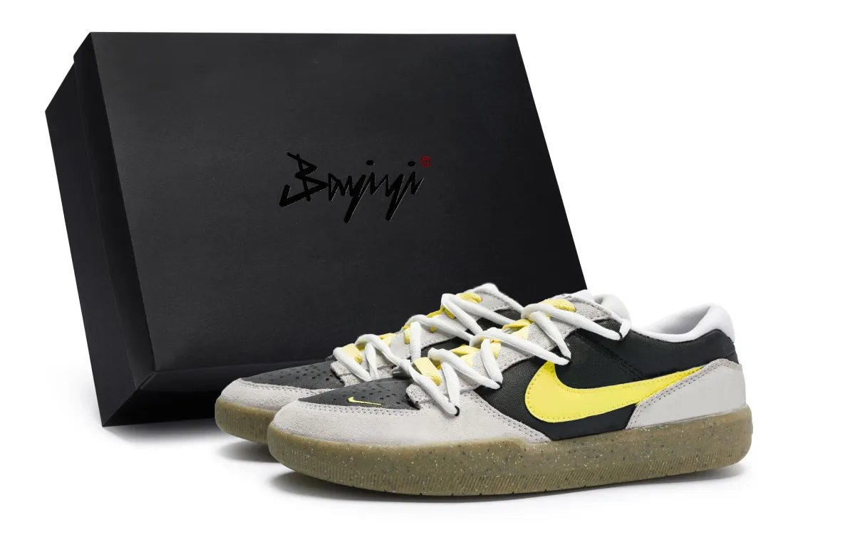 Nike SB Force 58 811 Manufacturing, Water Wood Mingse Yellow, Special Shoe Box Slip Resistant Abrasion Resistant