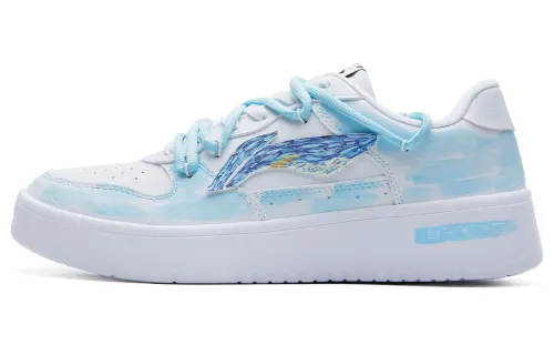 Li Ning Floating Boat Slip Resistant Abrasion Resistant Low top Skateboard Shoes Men's Blue White