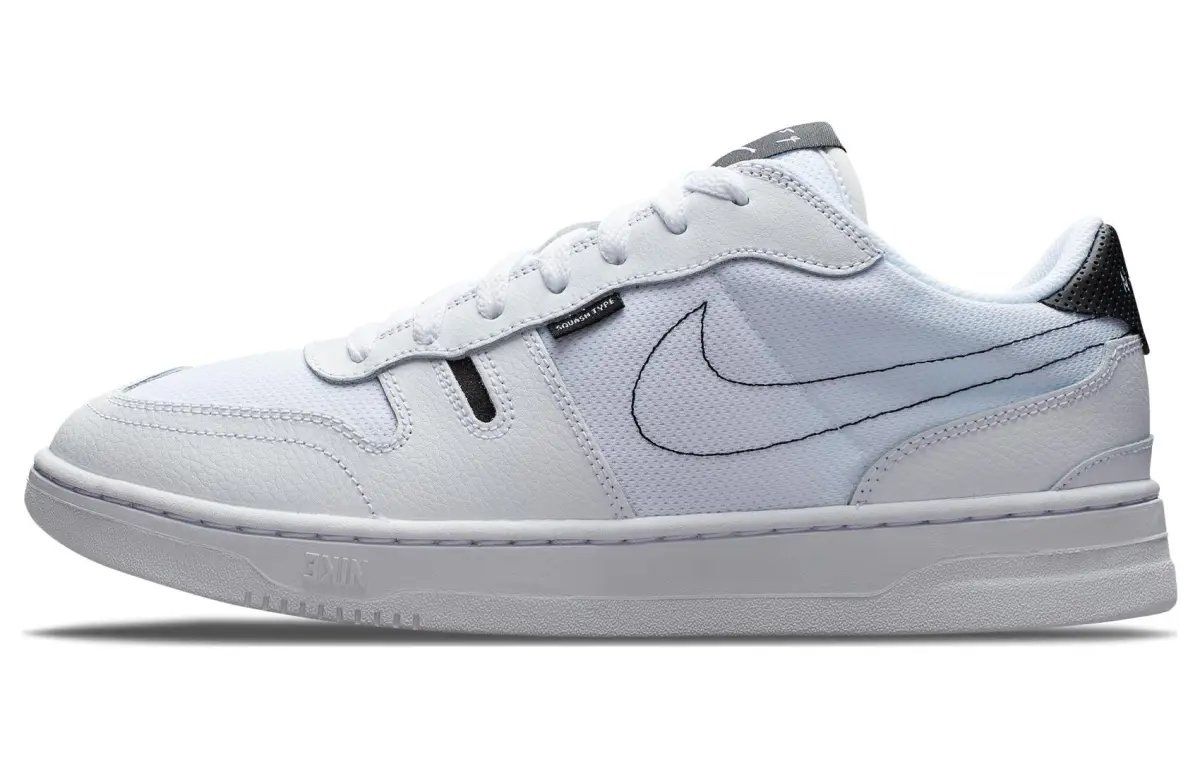 Nike Squash Type Low Tops Casual Skateboarding Shoes White Black