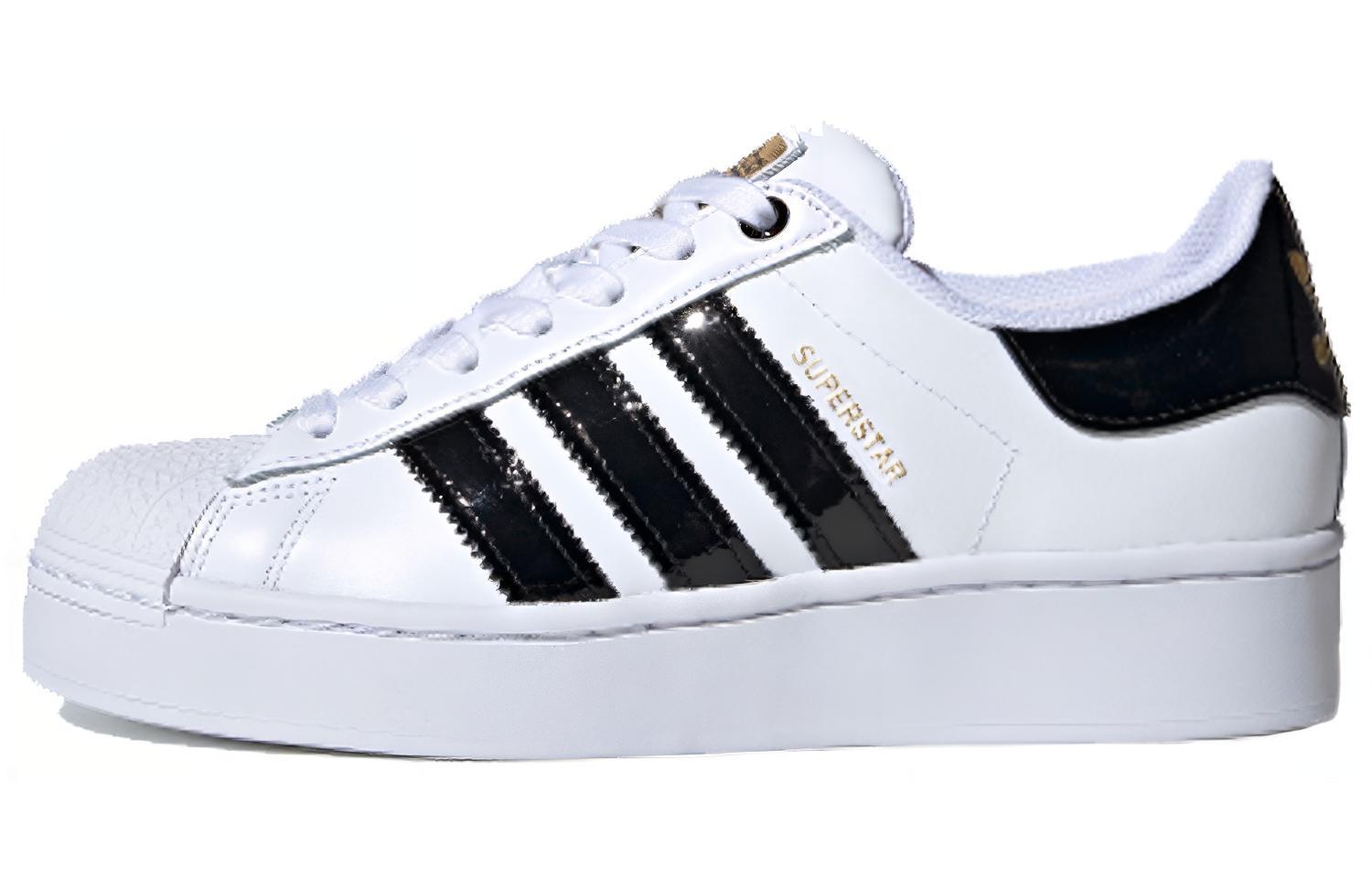 Женские кеды adidas originals Superstar Bold (бело-черные)