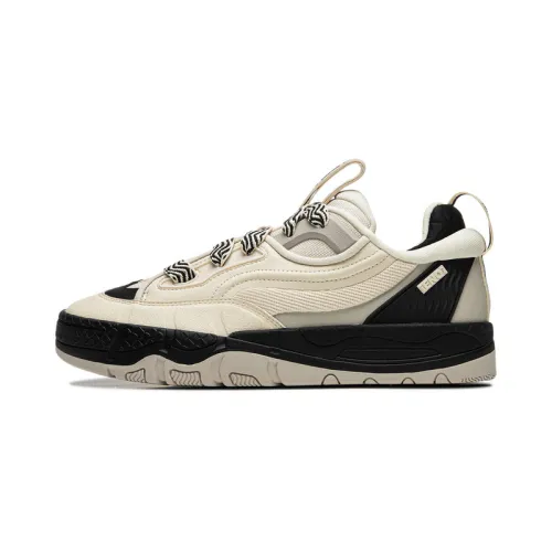 Li Ning CF Tracing, Reputational 4 Low top Skateboard Shoes Unisex Beige Black