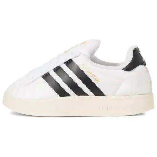 Adidas Originals SUPERSTAR Textile, Synthetic Leather Low top Skateboard Shoes Unisex White