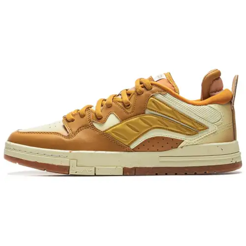 Li Ning Wave Pro Low top Skateboard Shoes Men's Yellow Brown