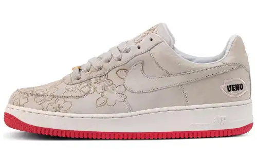 Nike Air Force 1 'Ueno Sakura' Comfortable Slip Resistant Low top Skateboard Shoes Men's Beige