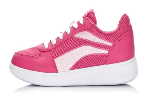 Li Ning Skateboard Shoes Women's Low Top Pink White