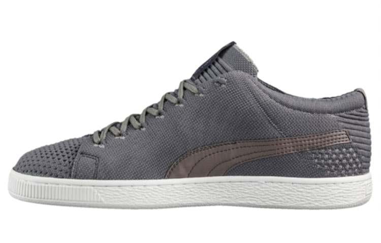 PUMA Basket Skateboard Shoes Men's Low Top Gray