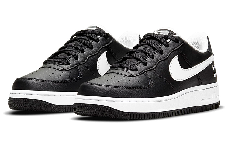Женские кеды Nike Air Force 1 (черно-белые) — фото 3