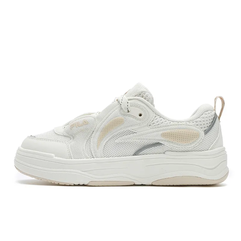 FILA VIBE Breathable Low top Skateboard Shoes Women's White Yellow