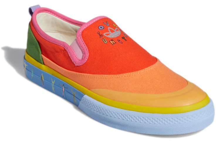 Кеды adidas originals NIZZA Slip-On Pride (разноцветные) — фото 3