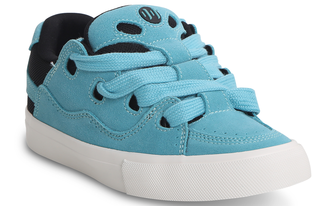 Ollieskate Blue Chanel Inspired Slip Resistant Cushioning Abrasion Resistant Skateboard Shoes Unisex Lake Blue