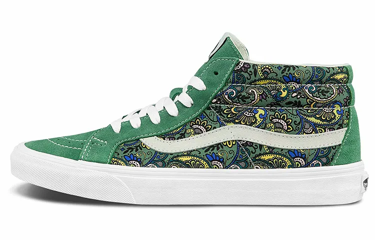 Sk8 Vans-Mid Reissue 'Paisley - Hedge Green'