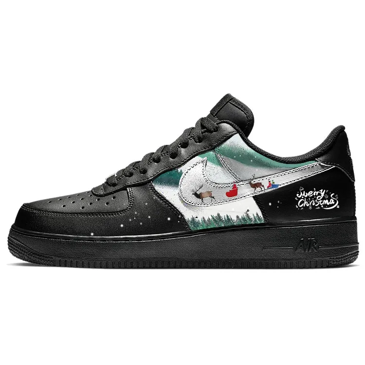 Nike Air Force 1 Slip Resistant, Abrasion Resistant, Lightweight Low top Skateboard Shoes Unisex Black White