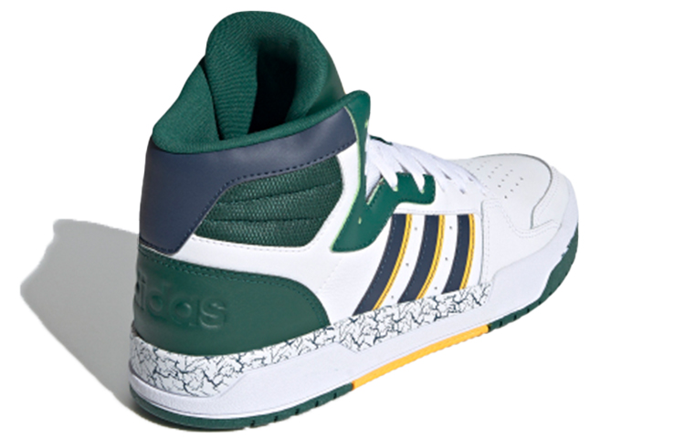 Мужские кеды adidas Entrap Mid (бело-зелено-сине-желтые) — Белый / зелёный / синий / жёлтый — фото 4
