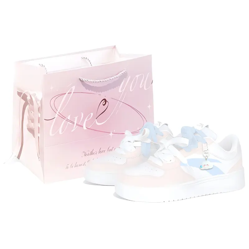 Anta Slip Resistant Abrasion Resistant Slip Resistant Abrasion Resistant Low top Skateboard Shoes Women's Pink