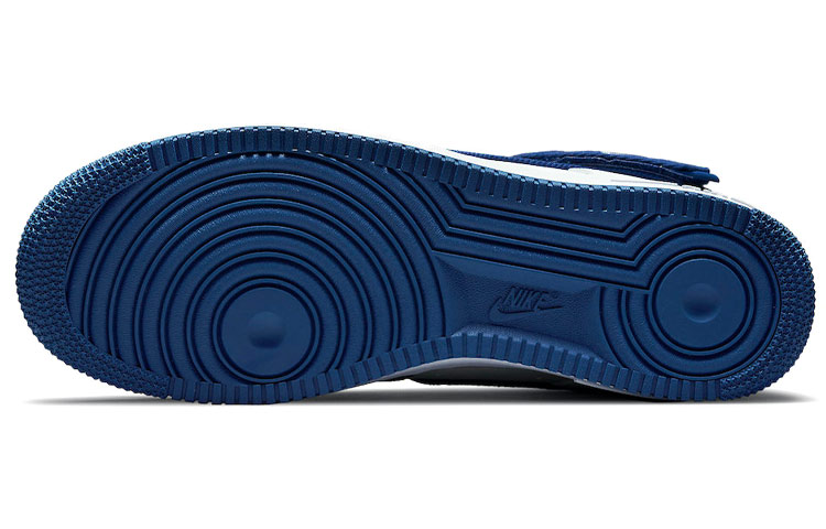 Мужские кроссовки Nike Air Force 1 EMB "Dodgers" (бело-синие) — Белый / синий — фото 6