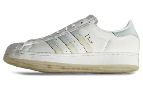 Dime x Adidas Originals Abrasion Resistant Breathable Low top Skateboard Shoes Men's White Gray