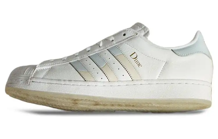 Dime x Adidas Originals Abrasion Resistant Breathable Low top Skateboard Shoes Men's White Gray