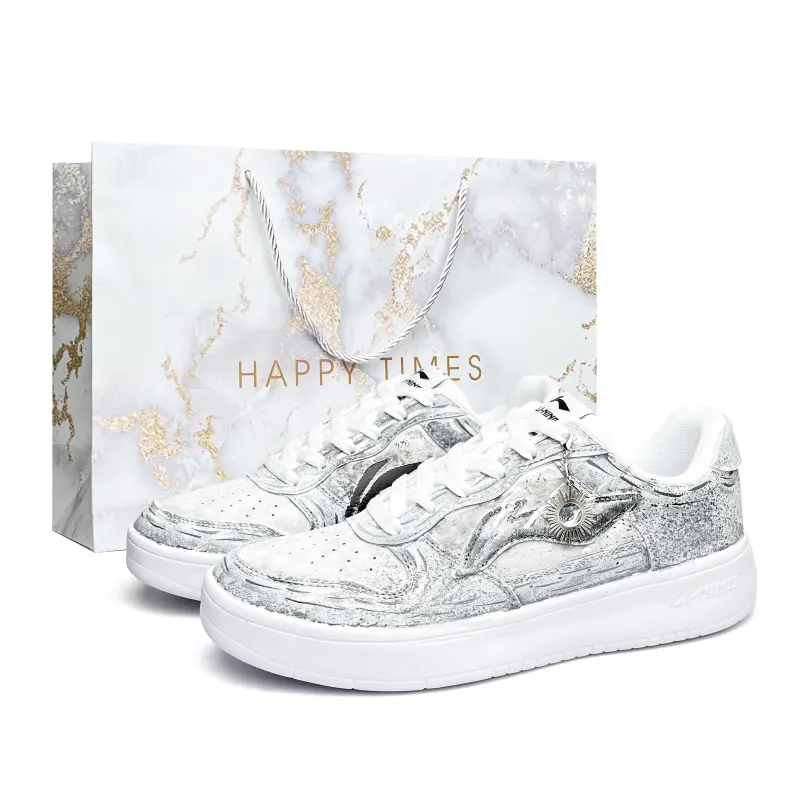 Li Ning Floating Boat Thermal Abrasion Resistant Slip Resistant Low top Skateboard Shoes Unisex White Gray Black