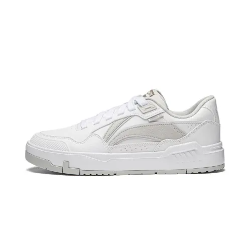 Li Ning Common 80s Abrasion Resistant Low top Skateboard Shoes Men's White