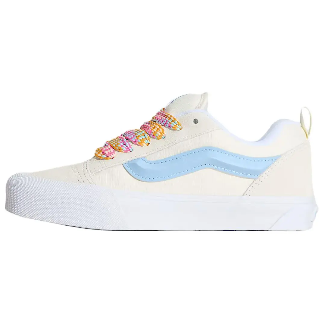 Vans Knu Skool Low top Skateboard Shoes Unisex Beige Blue