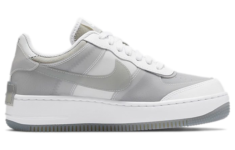 Женские кроссовки Nike Air Force 1 Shadow Particle Grey (серый / белый) — Серыйбелый — фото 2