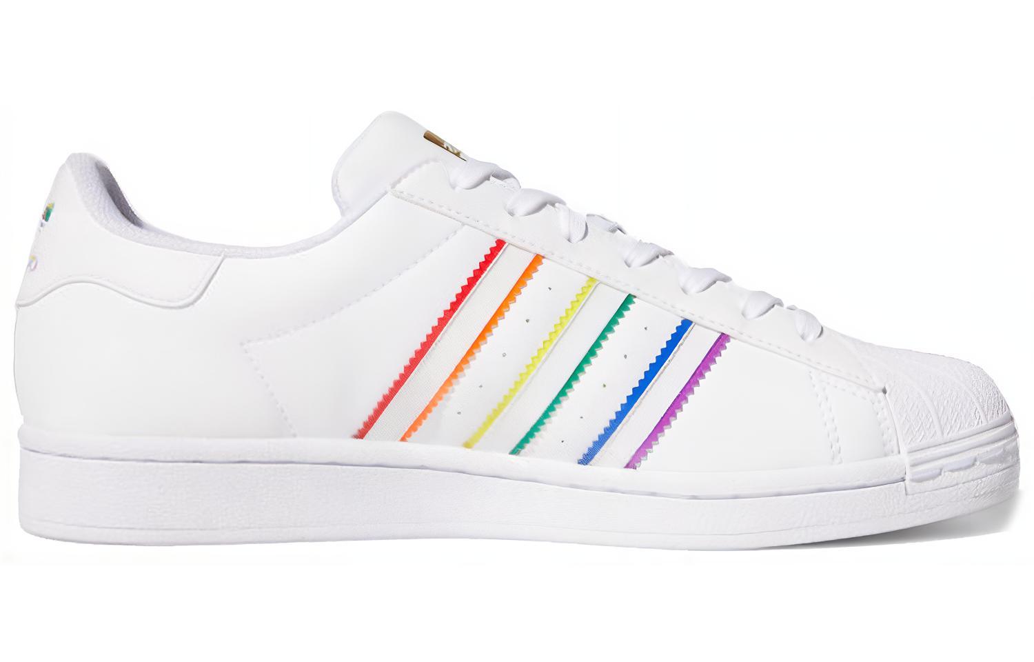 Кеды adidas originals SUPERSTAR Pride LOGO (белый) — фото 2