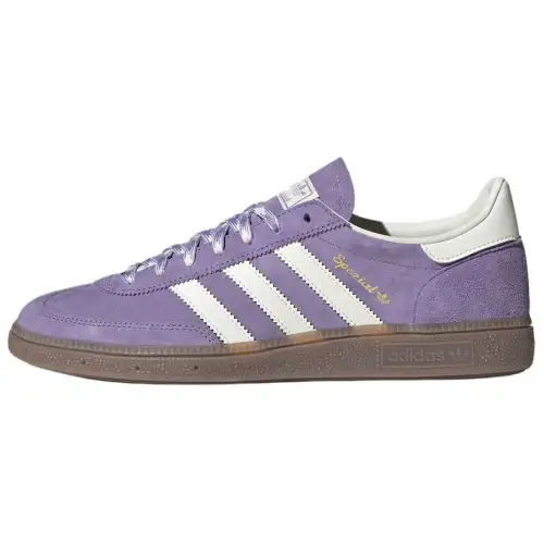 Adidas Originals HANDBALL SPEZIAL Classic And Versatile Abrasion Resistant Low top Skateboard Shoes Unisex Purple White