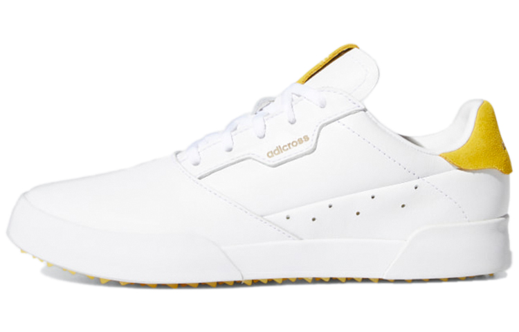 Adidas Adicross Retro Casual Abrasion Resistant Slip Resistant Low top Skateboard Shoes Women's White Yellow