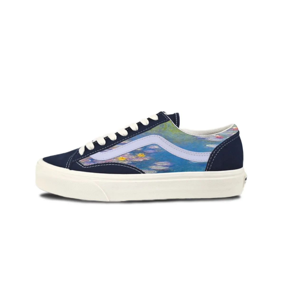Vans Style 36 Suede Slip Resistant Abrasion Resistant Low top Skateboard Shoes Unisex Blue Purple