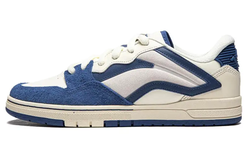 Li Ning Wave Pro Slip Resistant Cushioning Low top Skateboard Shoes Men's Blue White
