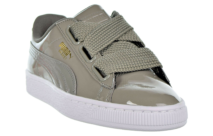 Женские кеды PUMA Basket Heart Patent (серебристо-серые) — фото 3