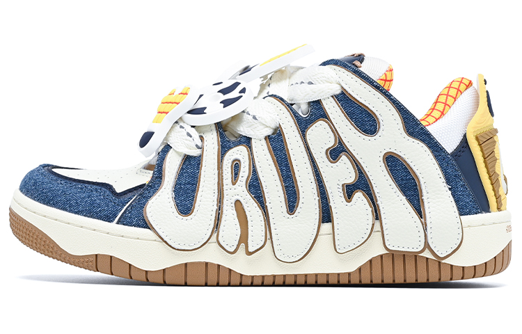 OLD ORDER x Disney Skater 001 Woody Low top Skateboard Shoes Unisex White Blue
