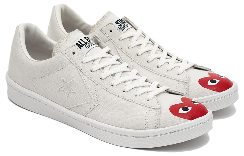 Кеды Converse × CDG Play Cons Pro Leather (бело-красные) — фото 3