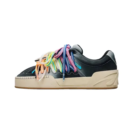 Anta Irving Hélà STYLE Slip Resistant Abrasion Resistant Low top Skateboard Shoes Men's Charred Ash