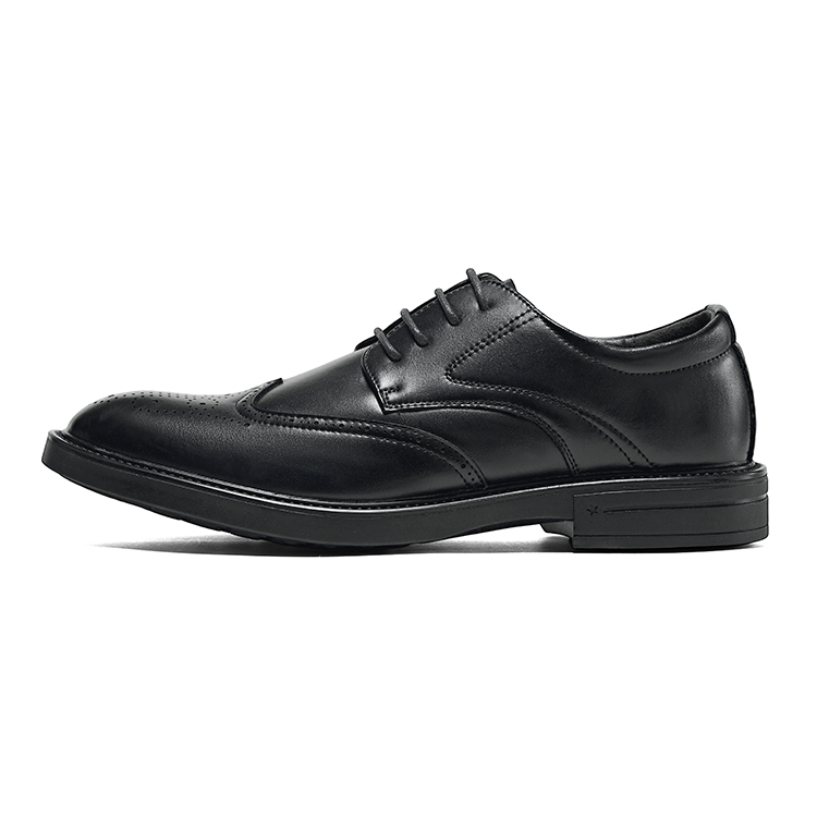 Warrior Warrior British Style Simple Business Versatile Soft College Student Internship Formal Leather Shoes Men's Black