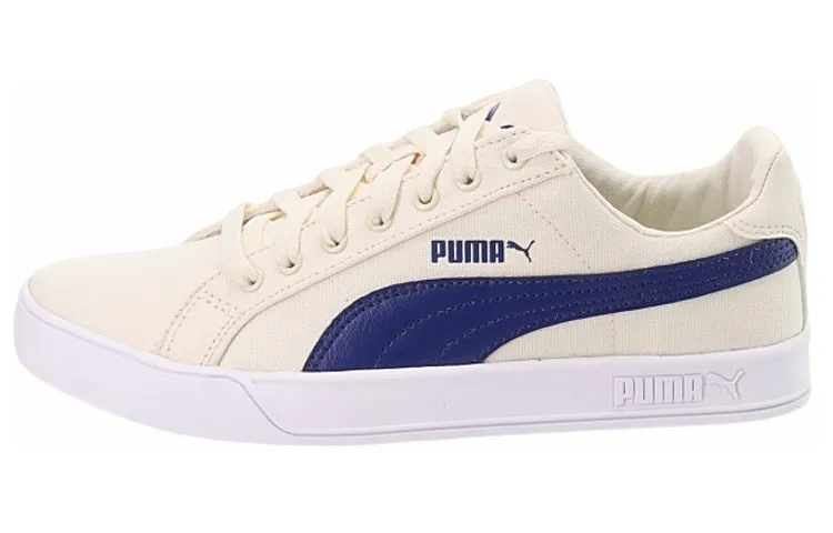 PUMA Smash Vulc Canvas Retro Sports Casual Shoes White