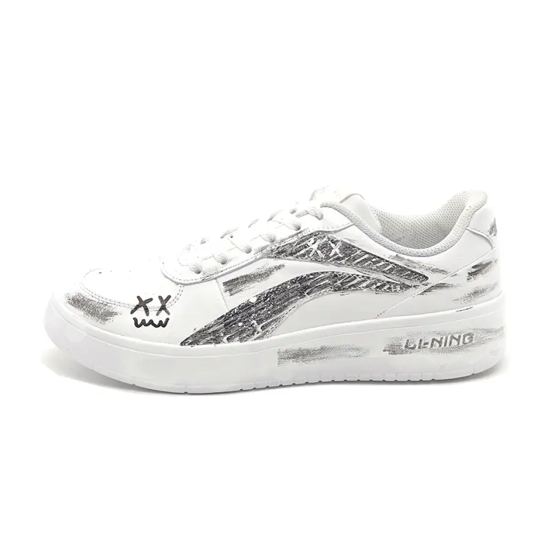 Li Ning Synthetic Leather Coverage Slip Resistant, Abrasion Resistant, Lightweight, Breathable Low top Skateboard Shoes