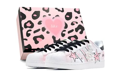 Adidas Originals Superstar Thermal Low top Skateboard Shoes Unisex Pink White