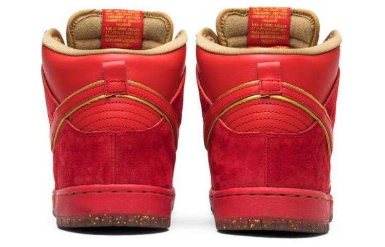 Мужские кроссовки Nike Dunk SB Chinese New Year (красно-золотые) — фото 4