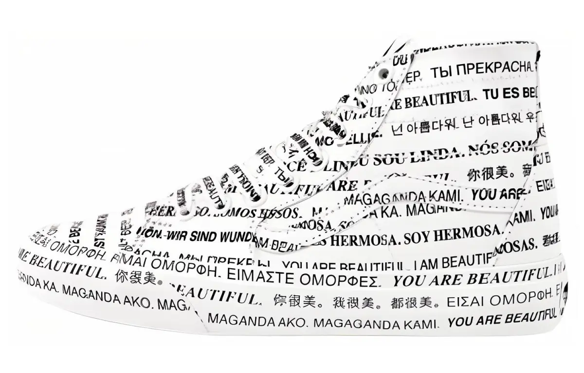 Sk8 Vans-Hi Tapered 'We Are Beautiful - White' Women's